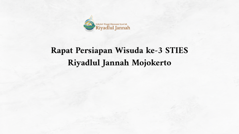 Rapat Persiapan Wisuda ke-3 STIES Riyadlul Jannah Mojokerto