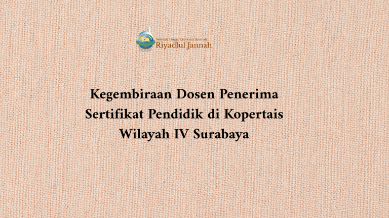 Kegembiraan Dosen Penerima Sertifikat Pendidik di Kopertais Wilayah IV Surabaya